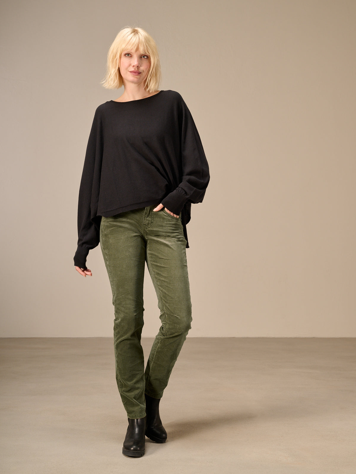 Knitted sweater with pattern