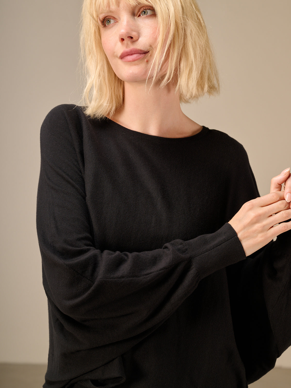 Knitted sweater with pattern