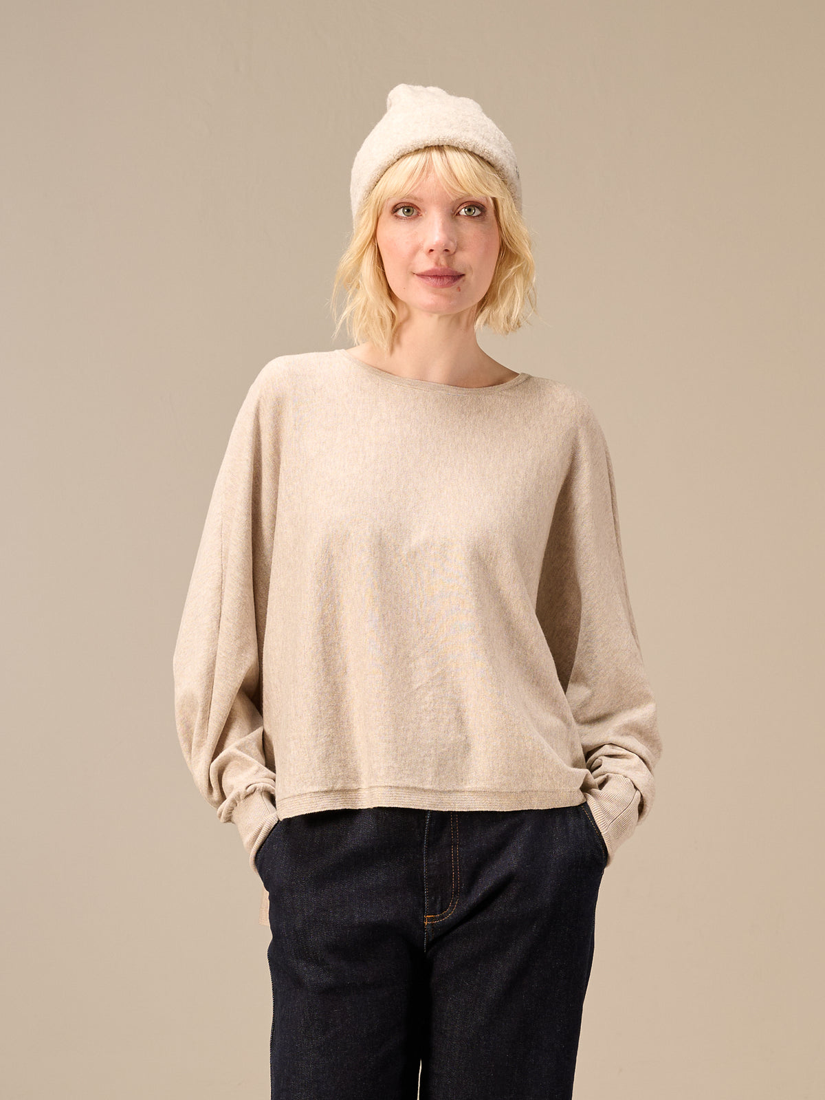 Knitted sweater with pattern