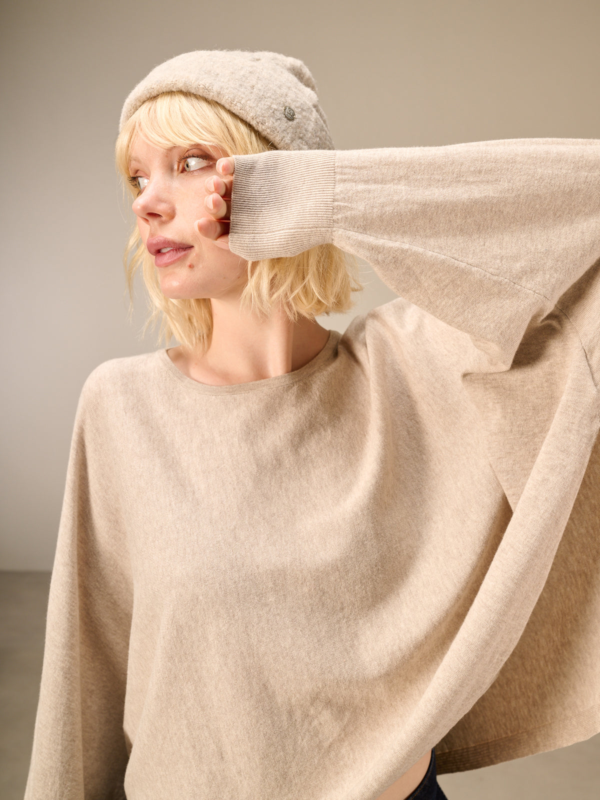 Knitted sweater with pattern