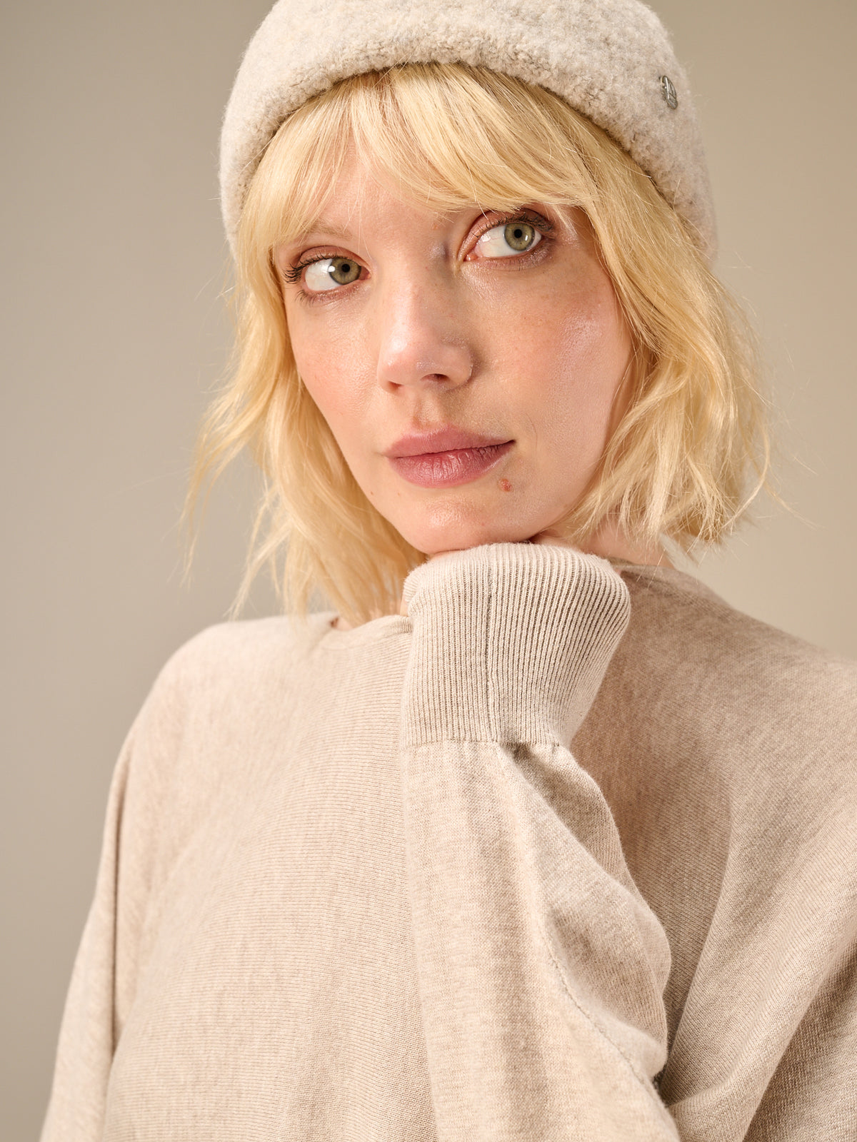 Knitted sweater with pattern