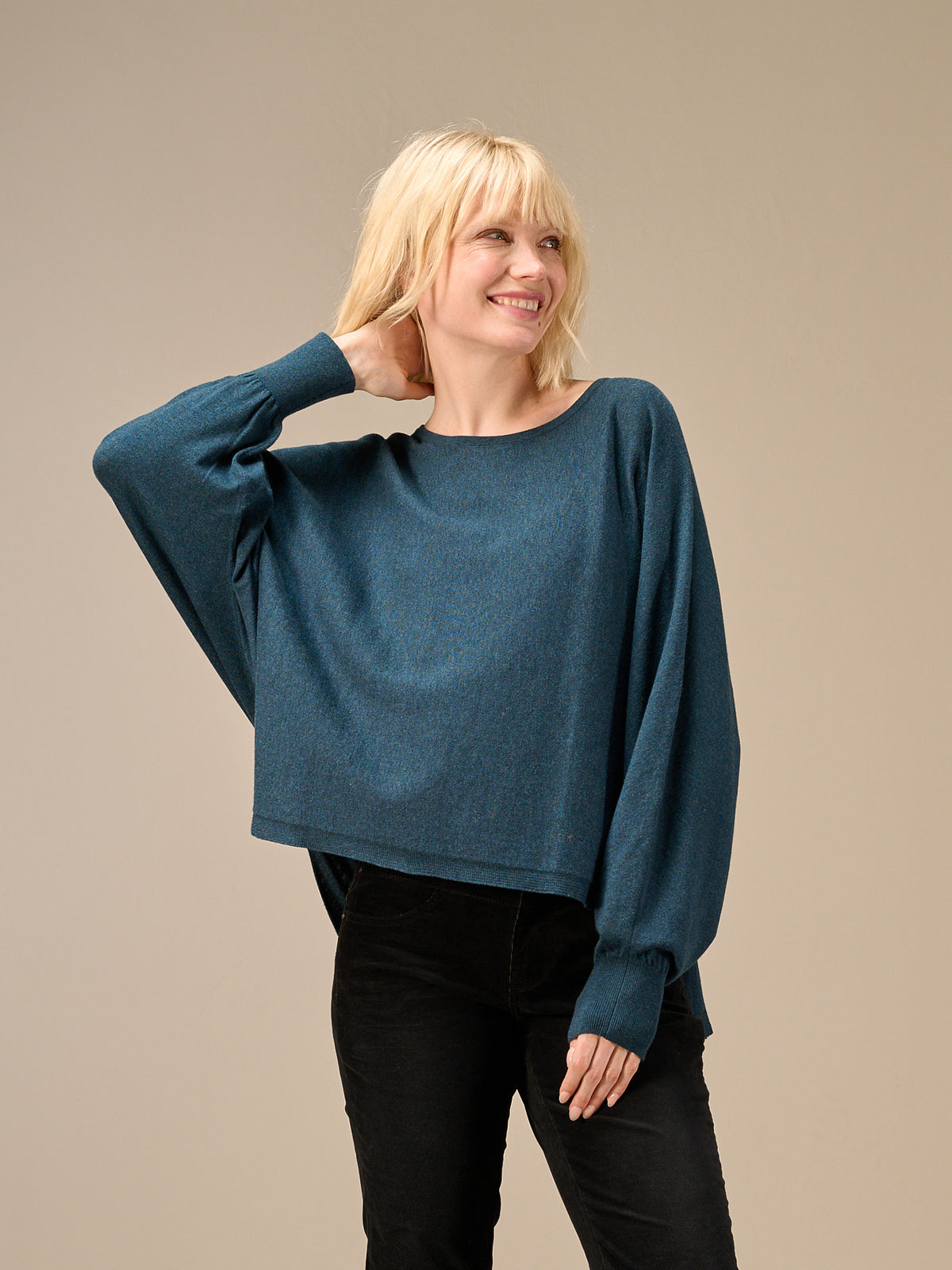 Knitted sweater with pattern