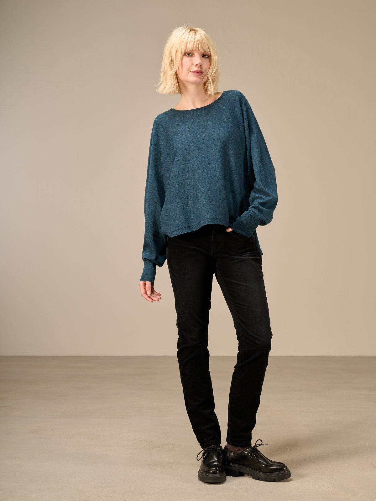 Knitted sweater with pattern