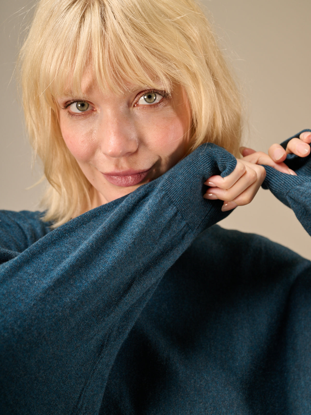Knitted sweater with pattern