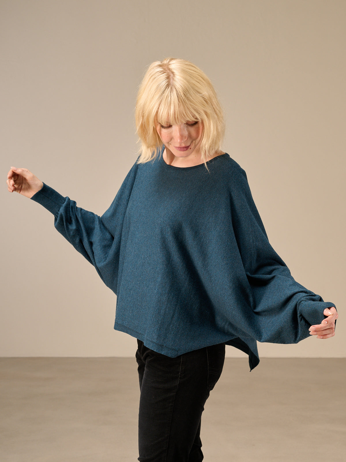 Knitted sweater with pattern