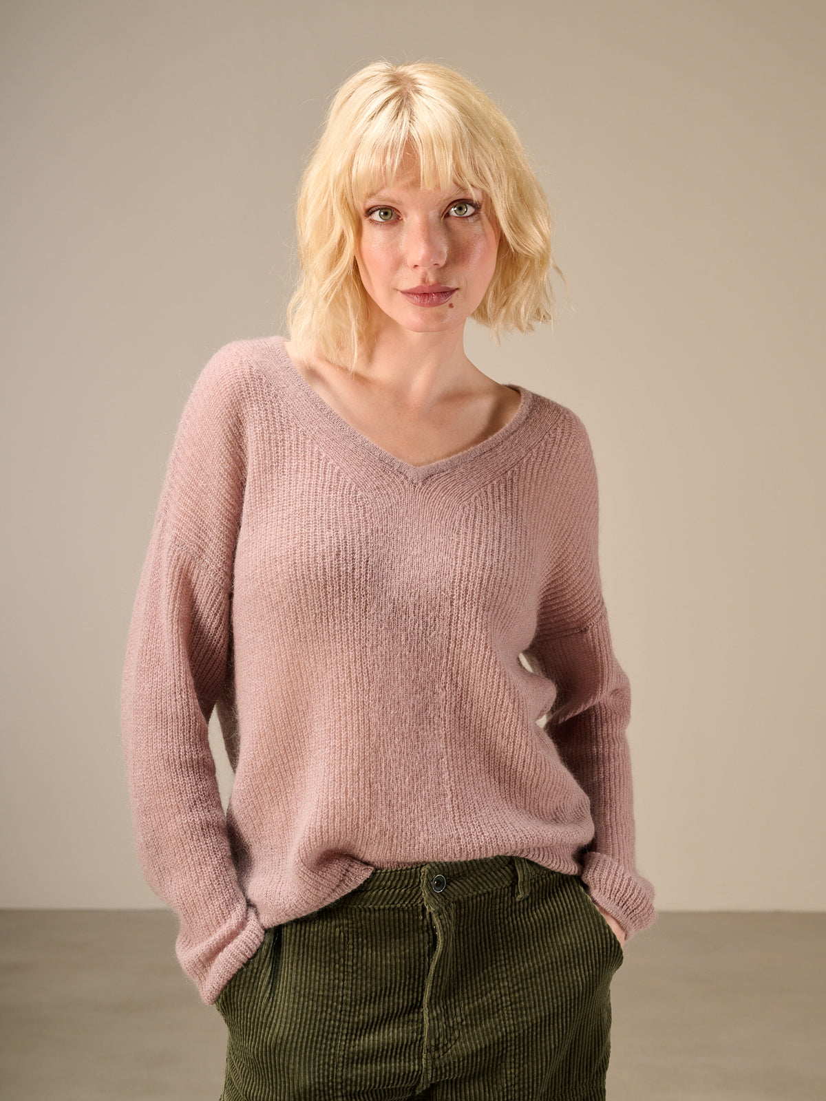 Strickpullover mit Wolle