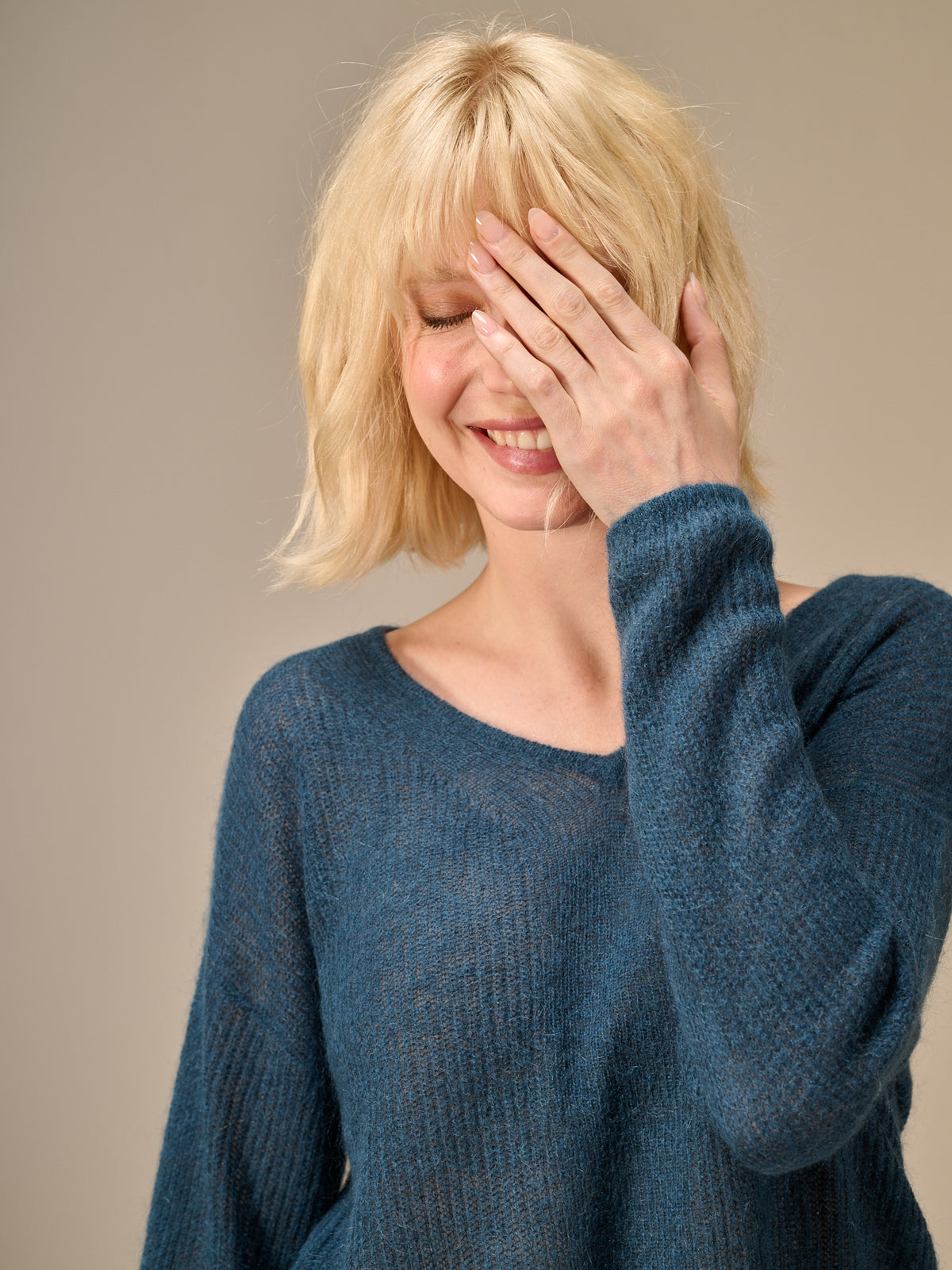 Strickpullover mit Wolle