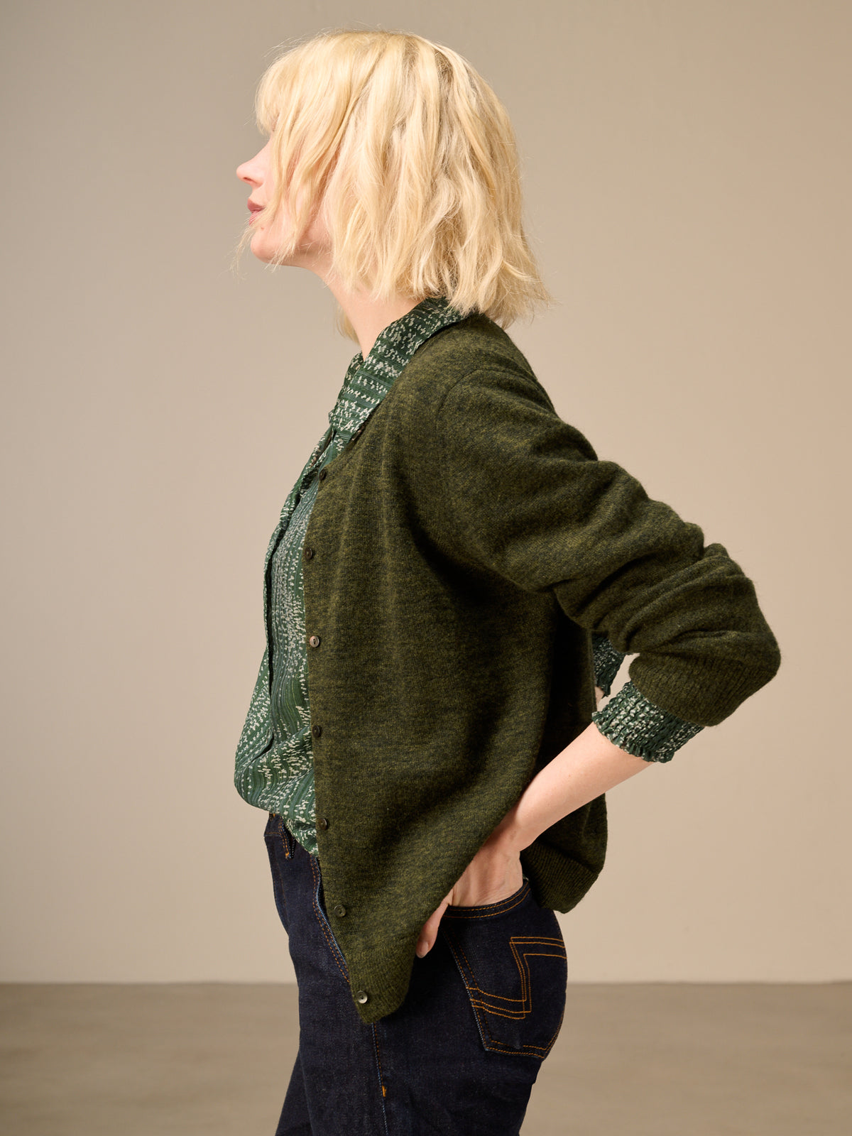 Giacca in maglia con chiusura con bottoni