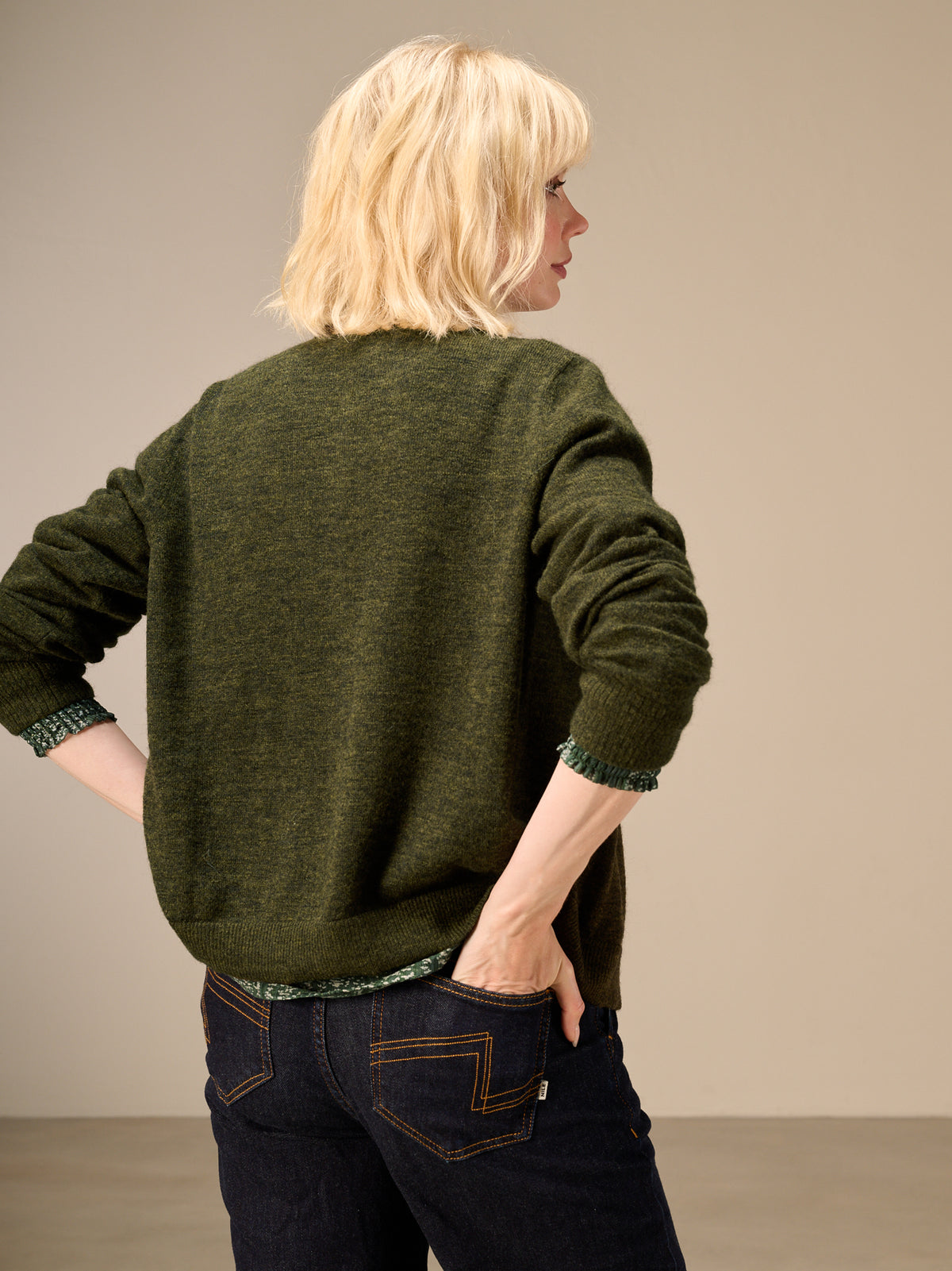 Giacca in maglia con chiusura con bottoni