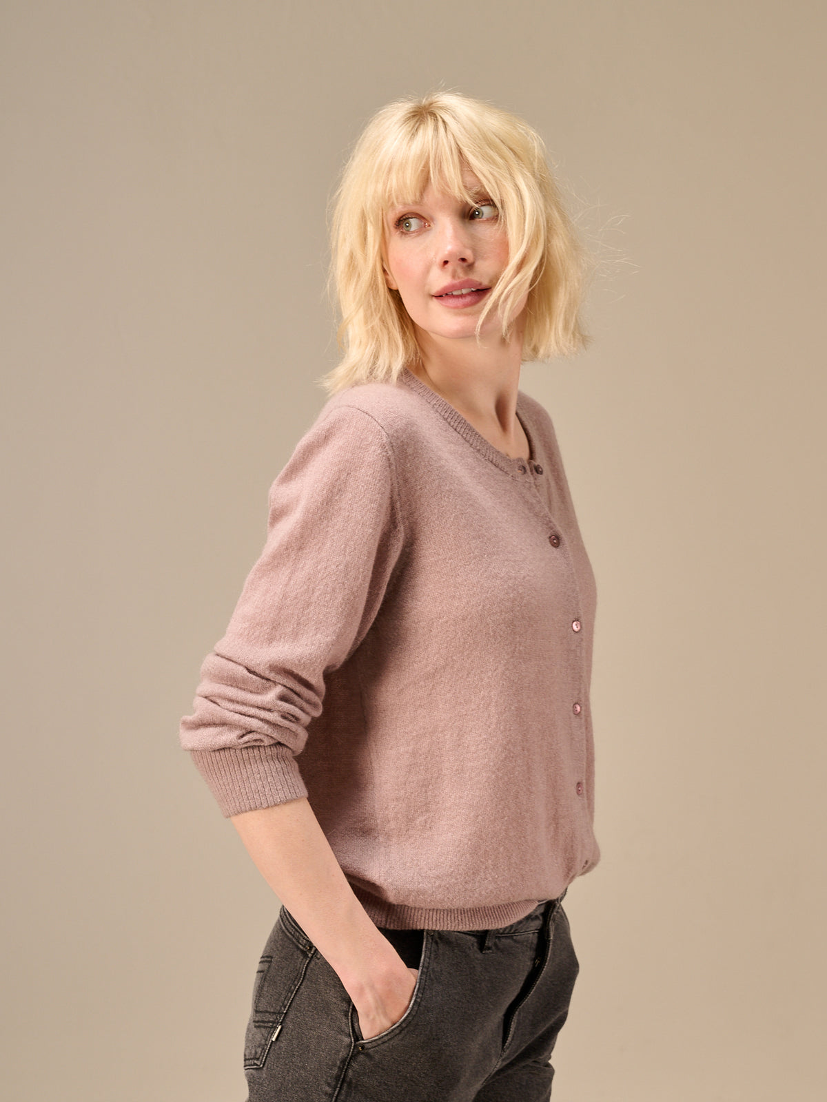 Giacca in maglia con chiusura con bottoni