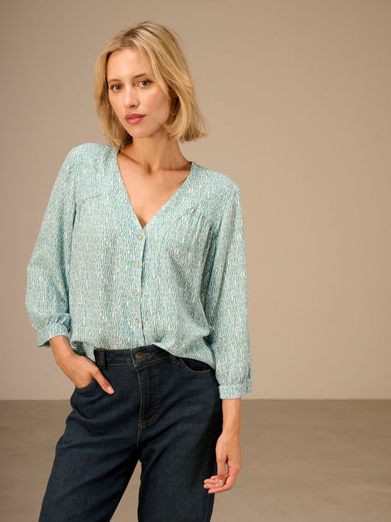 blouse avec col en V