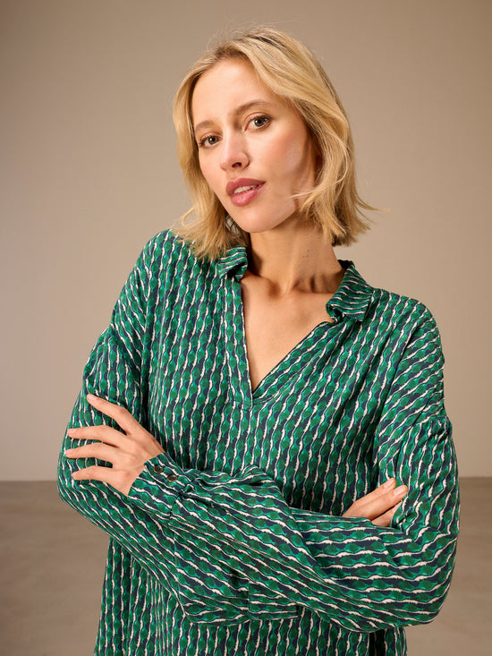 blouse à manches 3/4