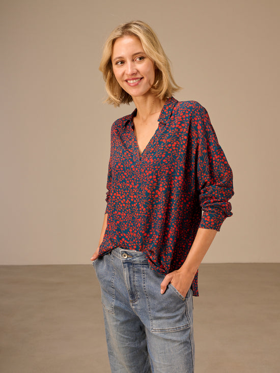 blouse à manches 3/4