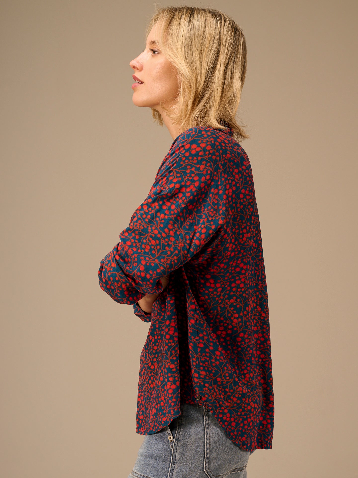 Blusa con maniche a 3/4