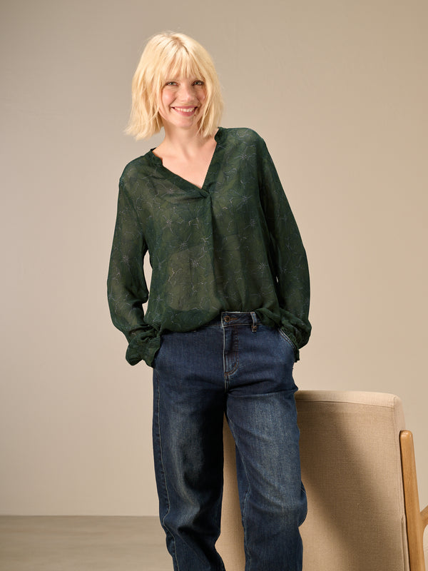 Blusa con scollo a V