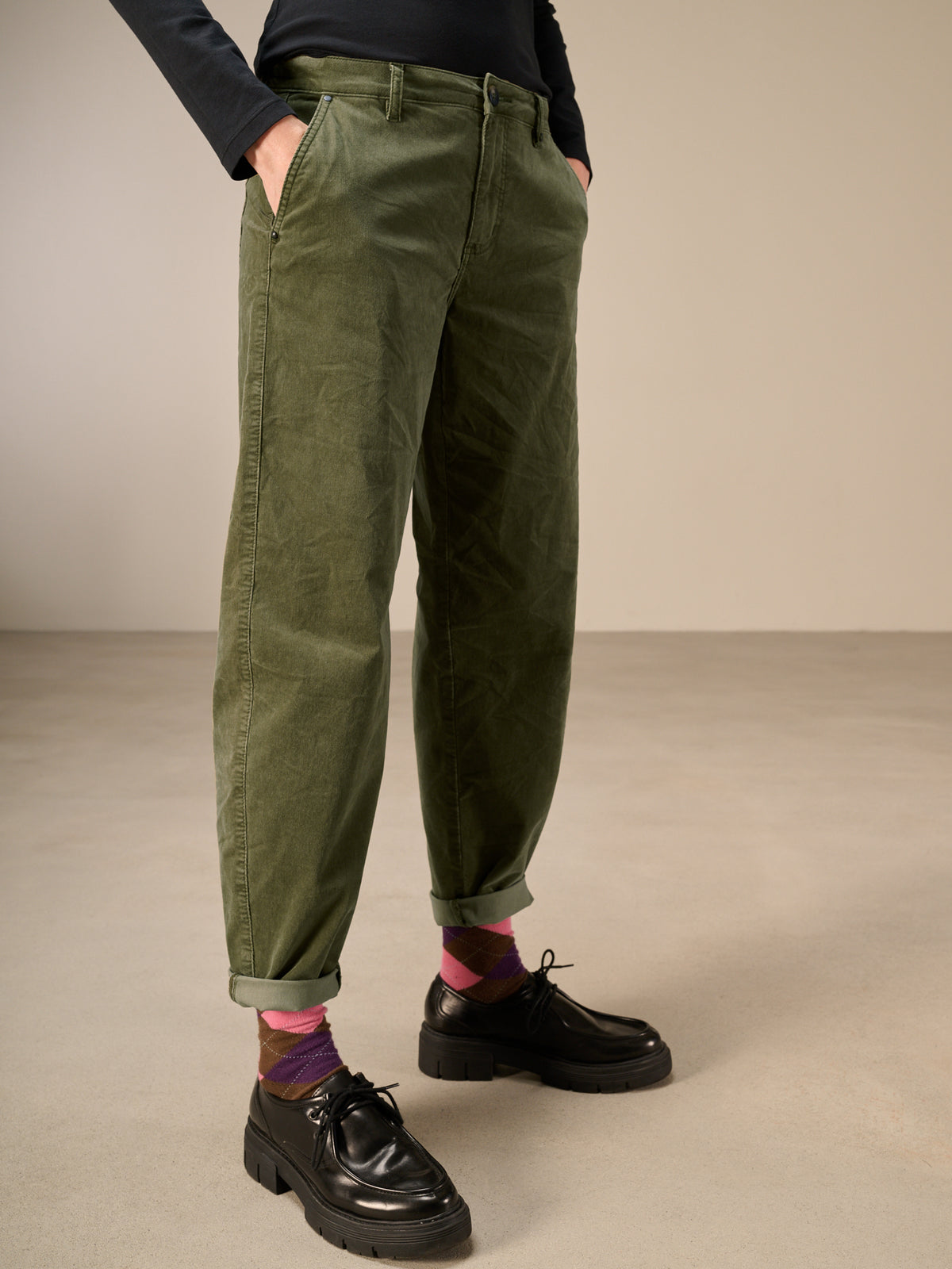 Pantaloni barrel fit