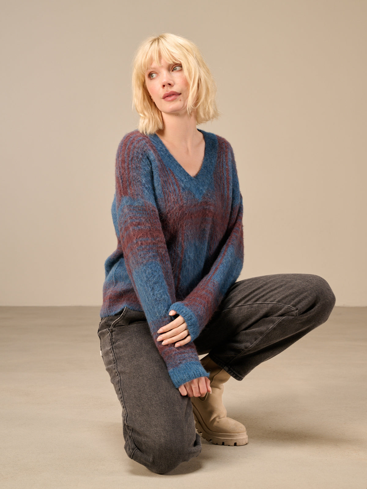 Maglione in maglia misto lana