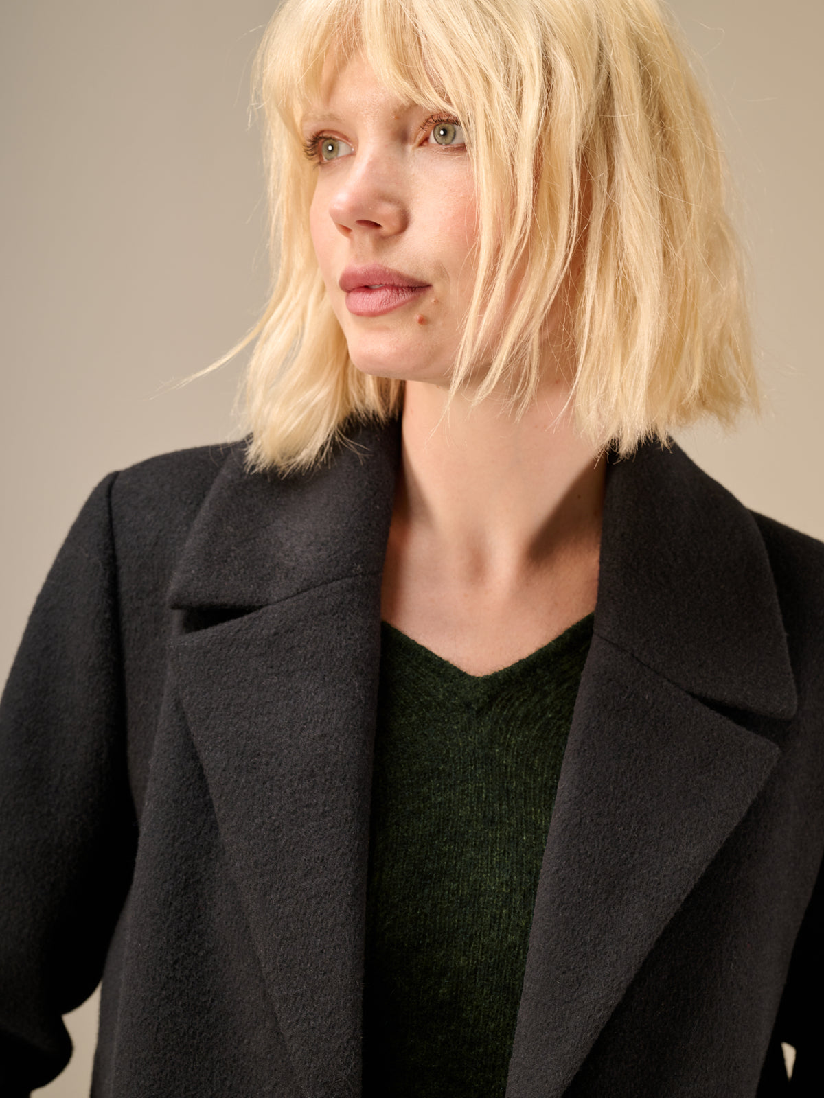 Jacket with shawl lapel