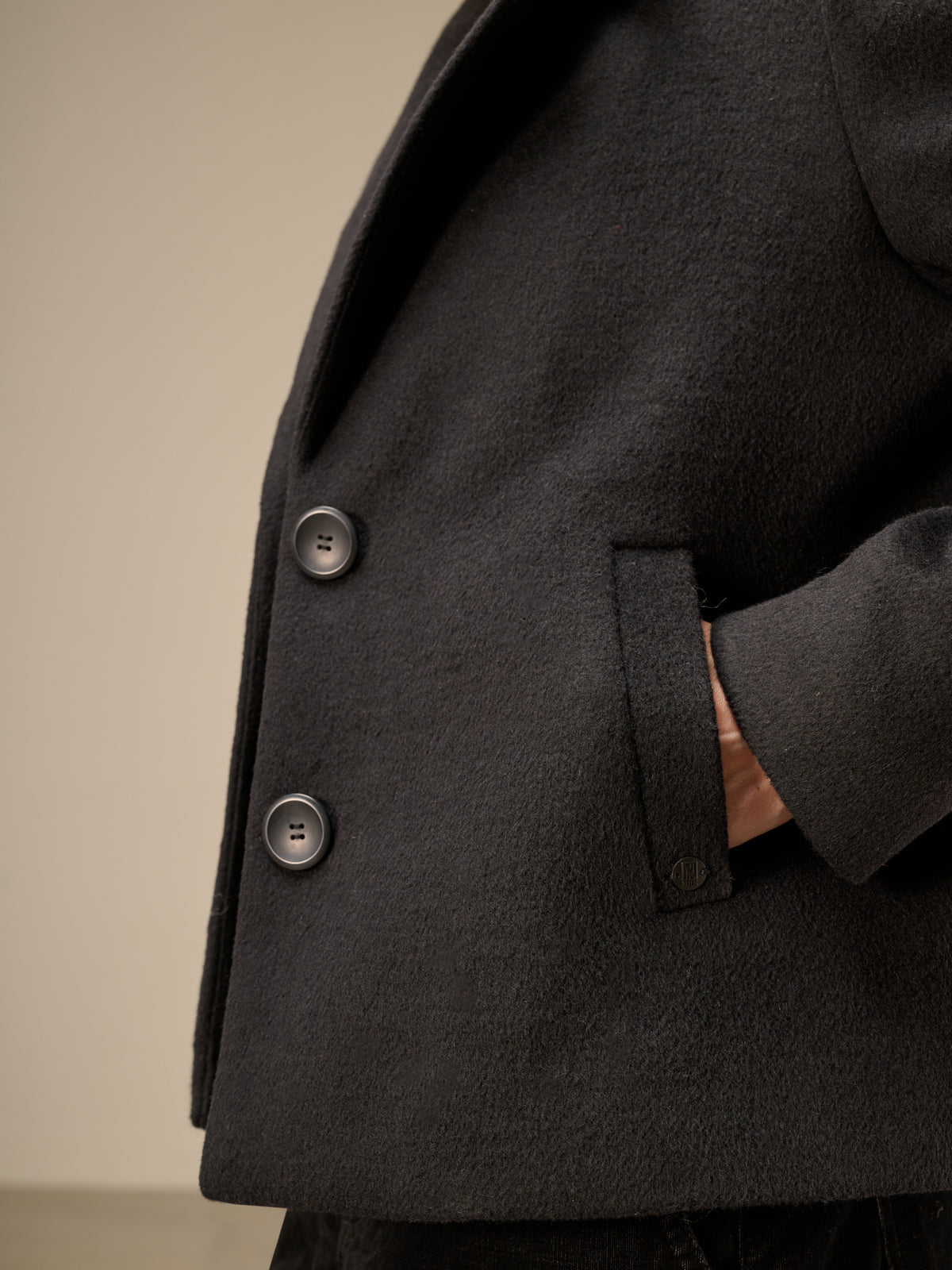 Jacket with shawl lapel