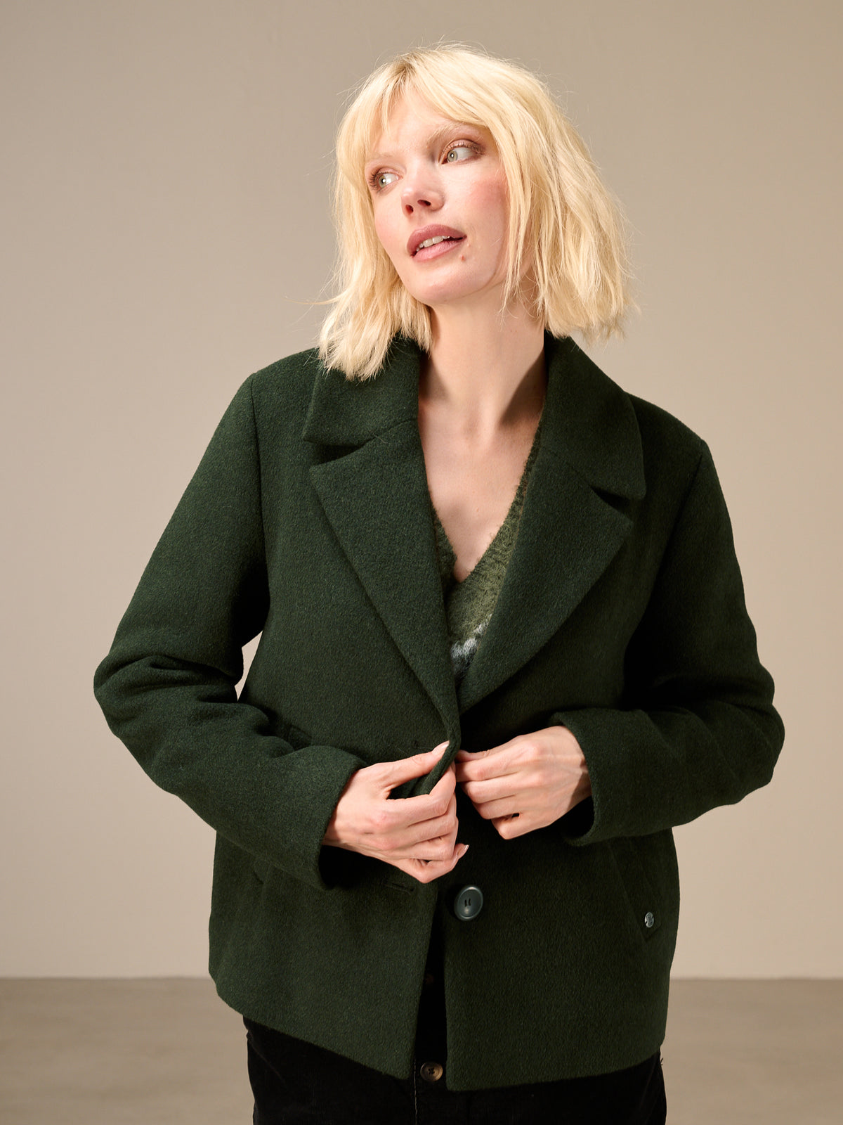 Jacket with shawl lapel