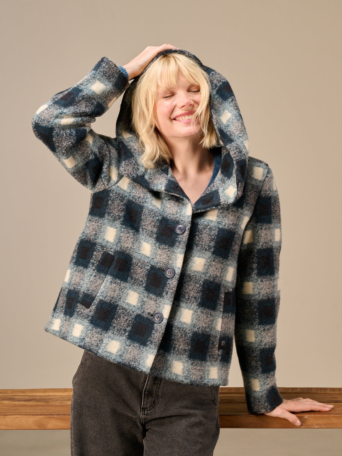 Jacke mit Karomuster
