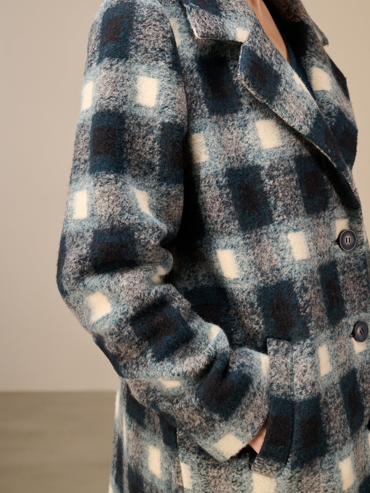 Cappotto con motivo a quadri