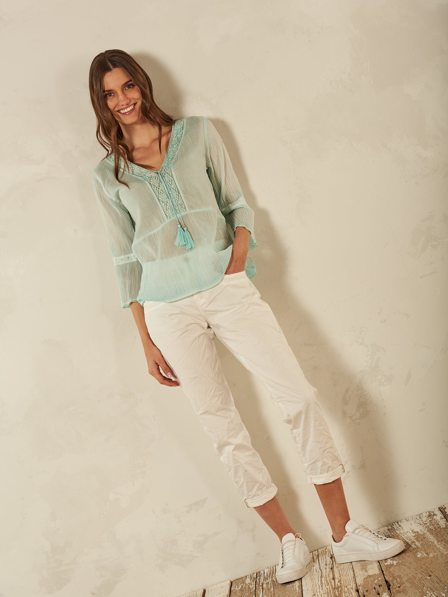 Blusa con volant