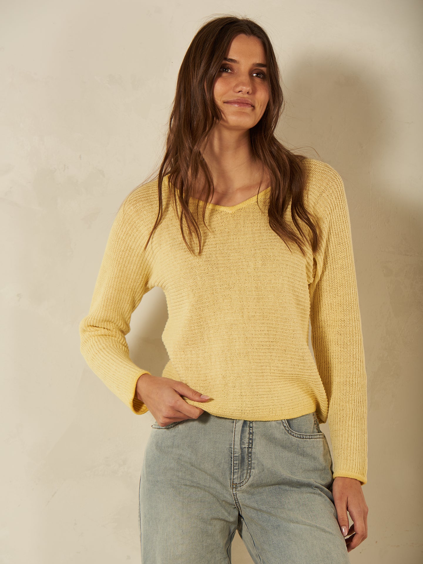 Maglione con scollo a V