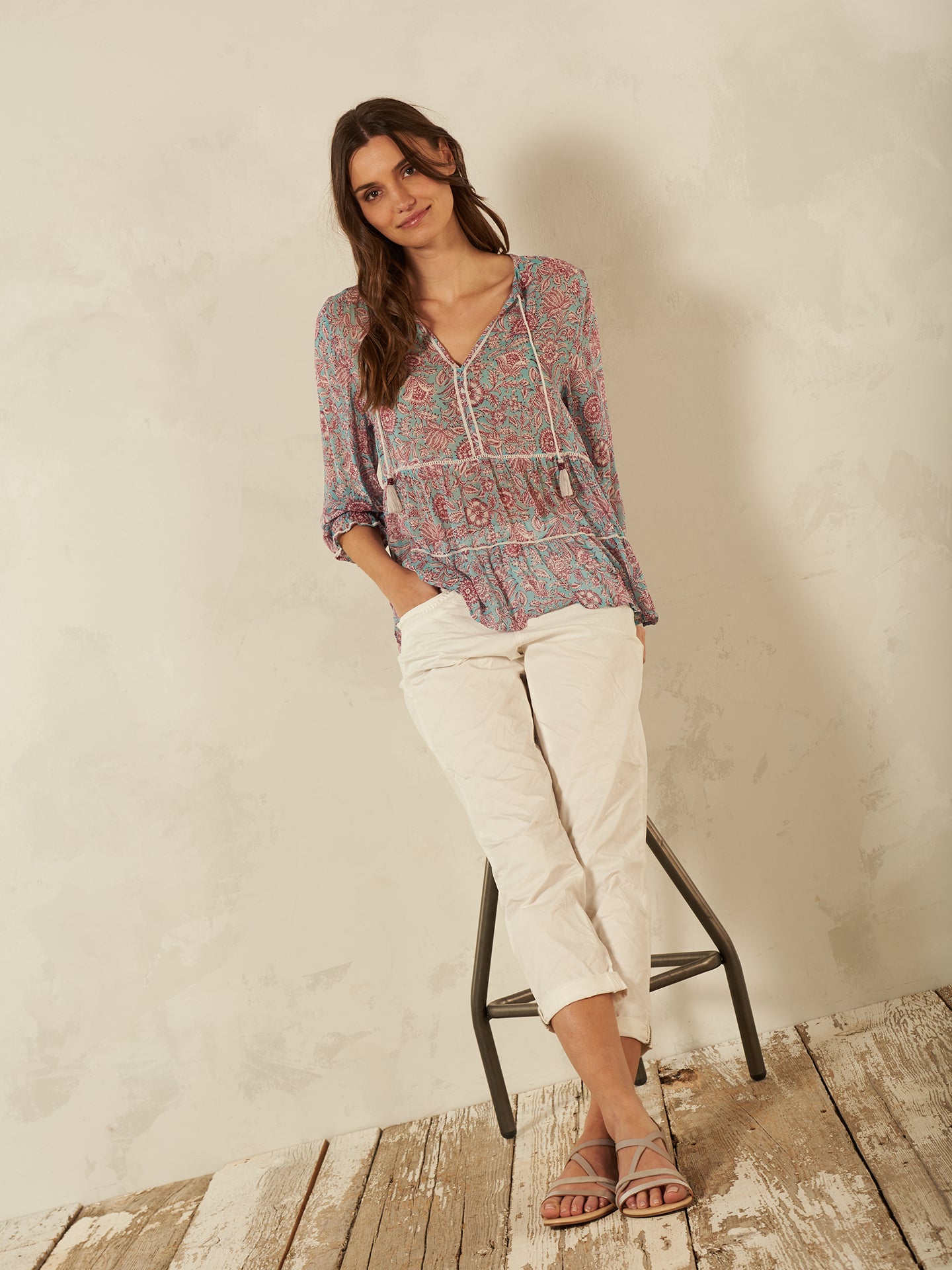 blouse à volants