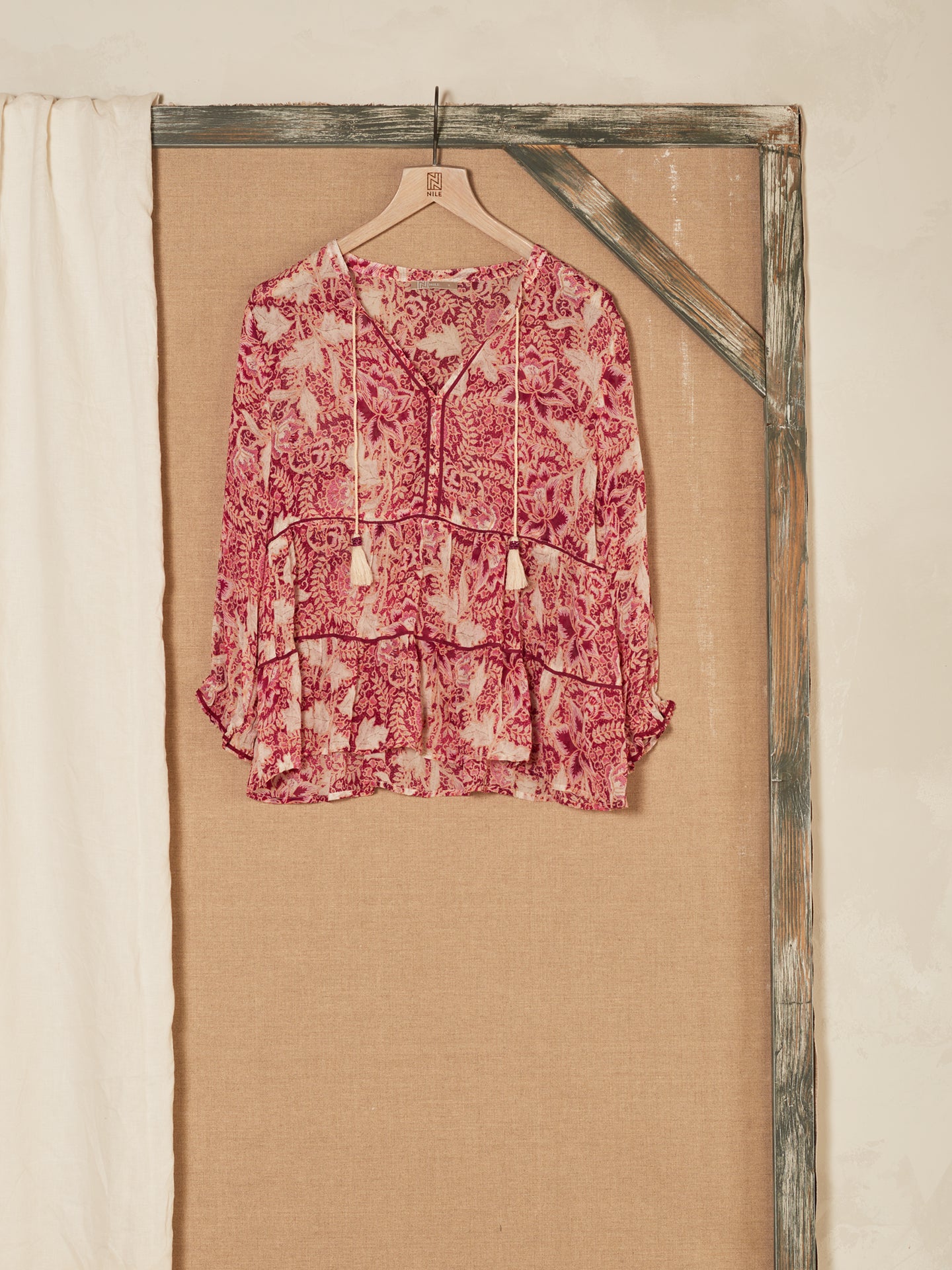blouse à volants