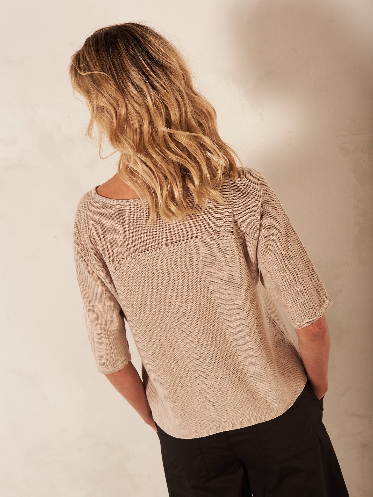 Strickpullover mit Leinen