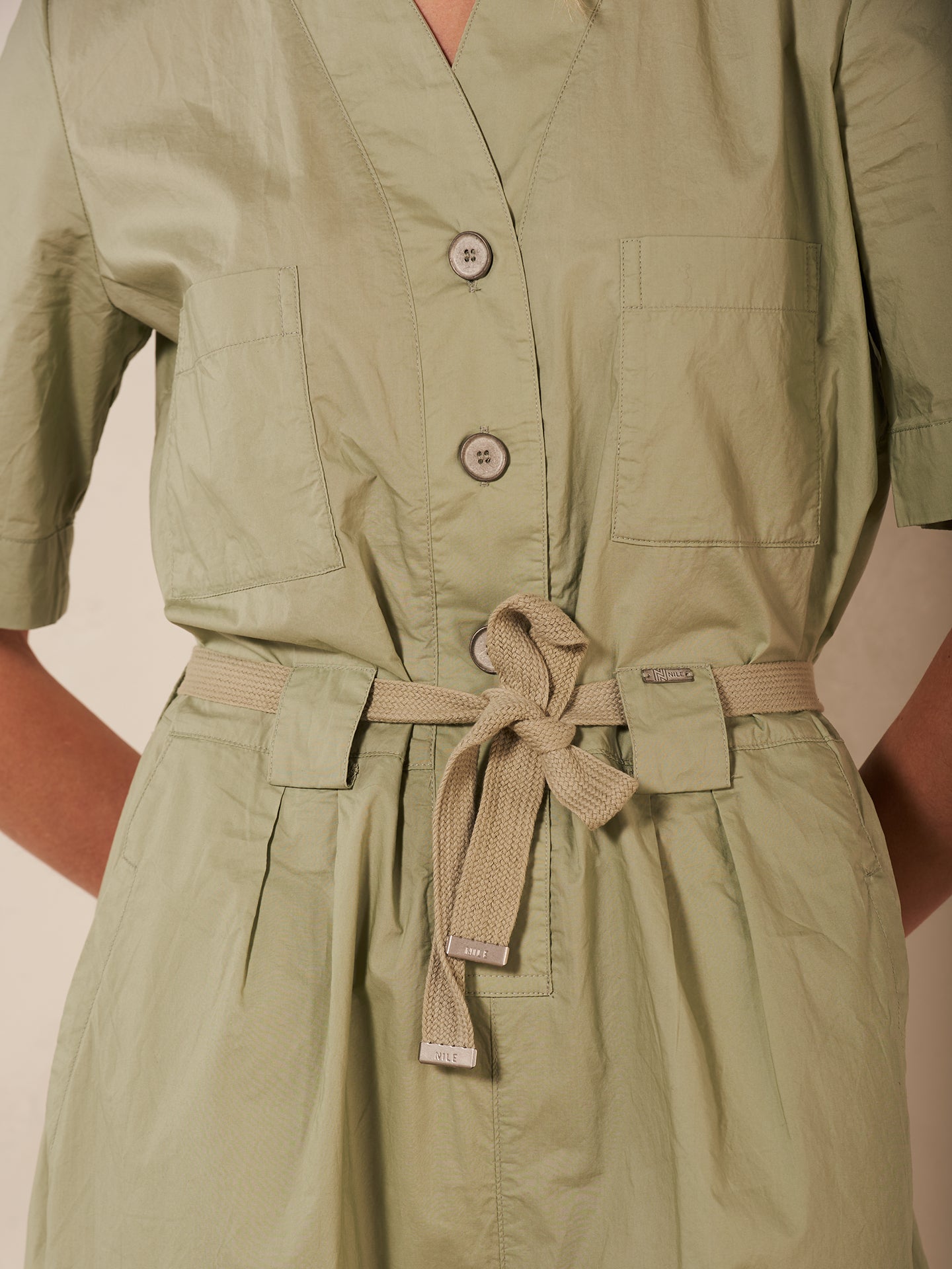 Tuta jumpsuit con cintura