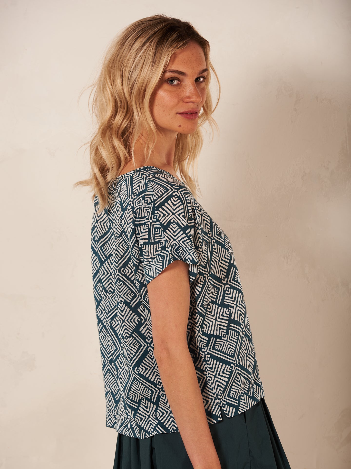 blouse à col rond