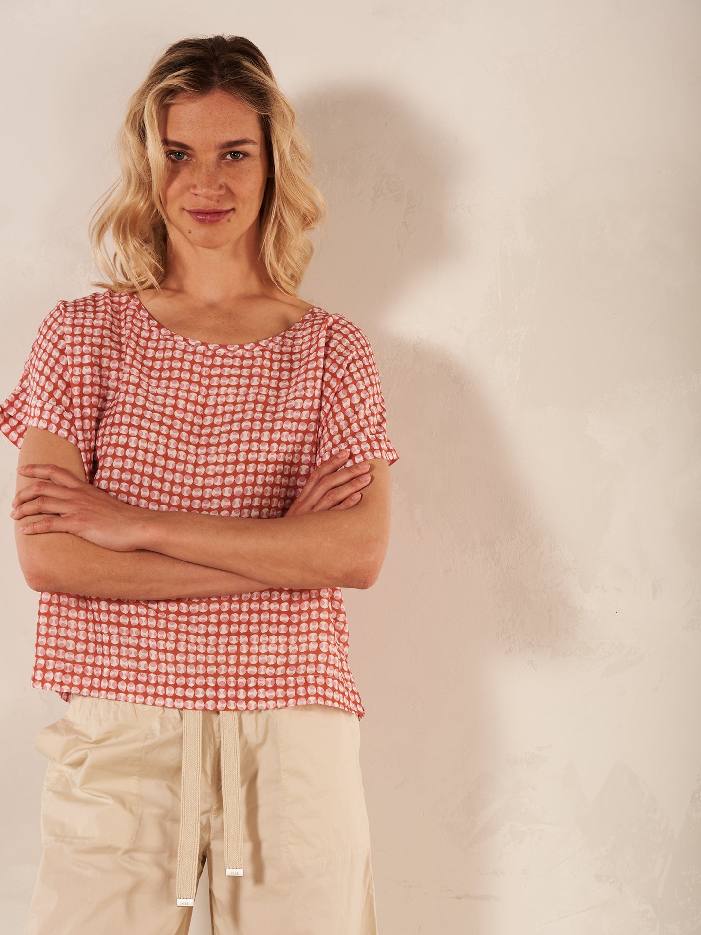 blouse à col rond
