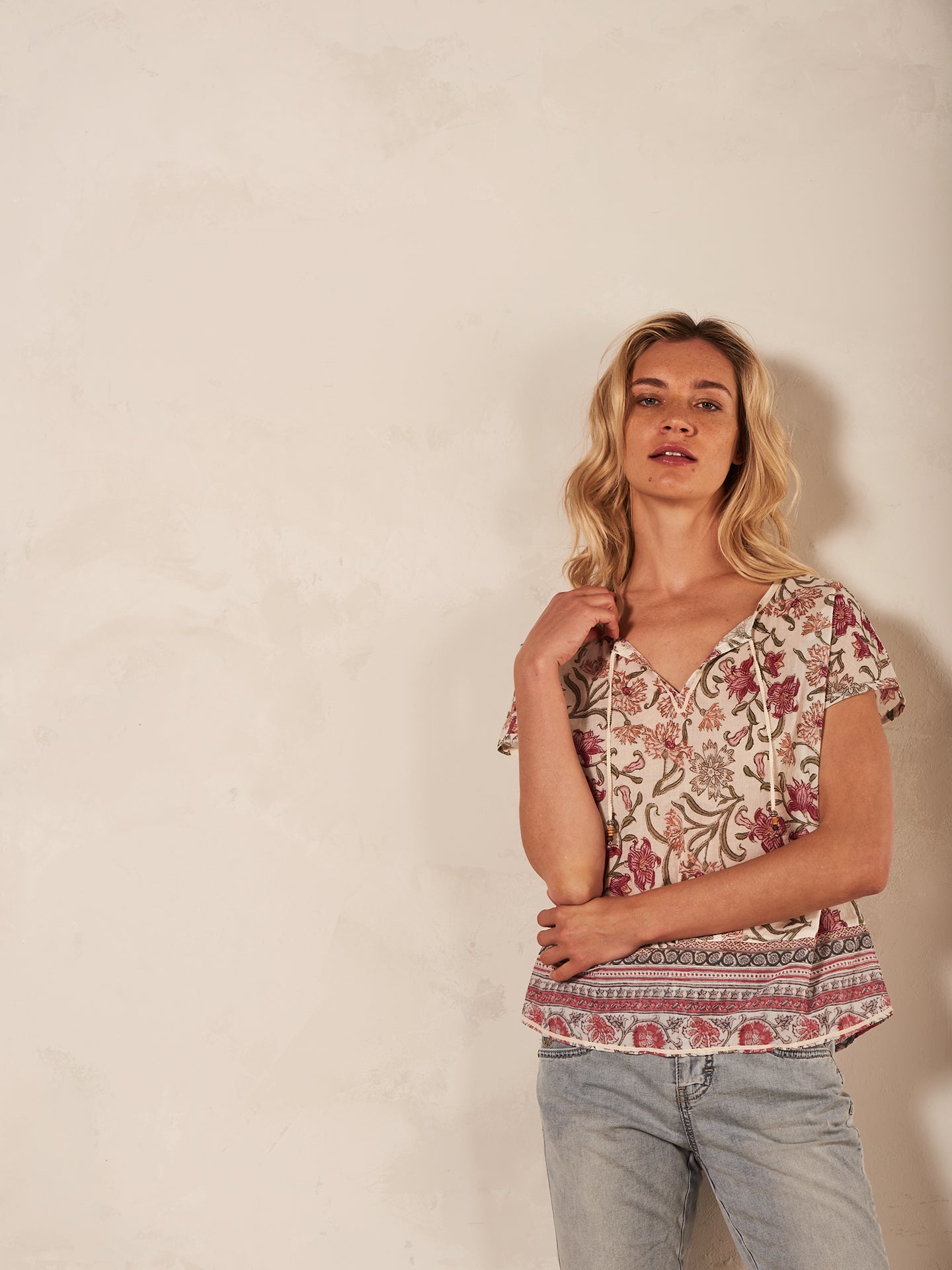 Blusa con stampa