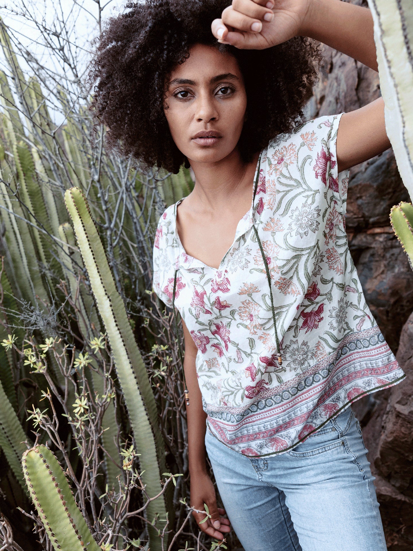 Blusa con stampa