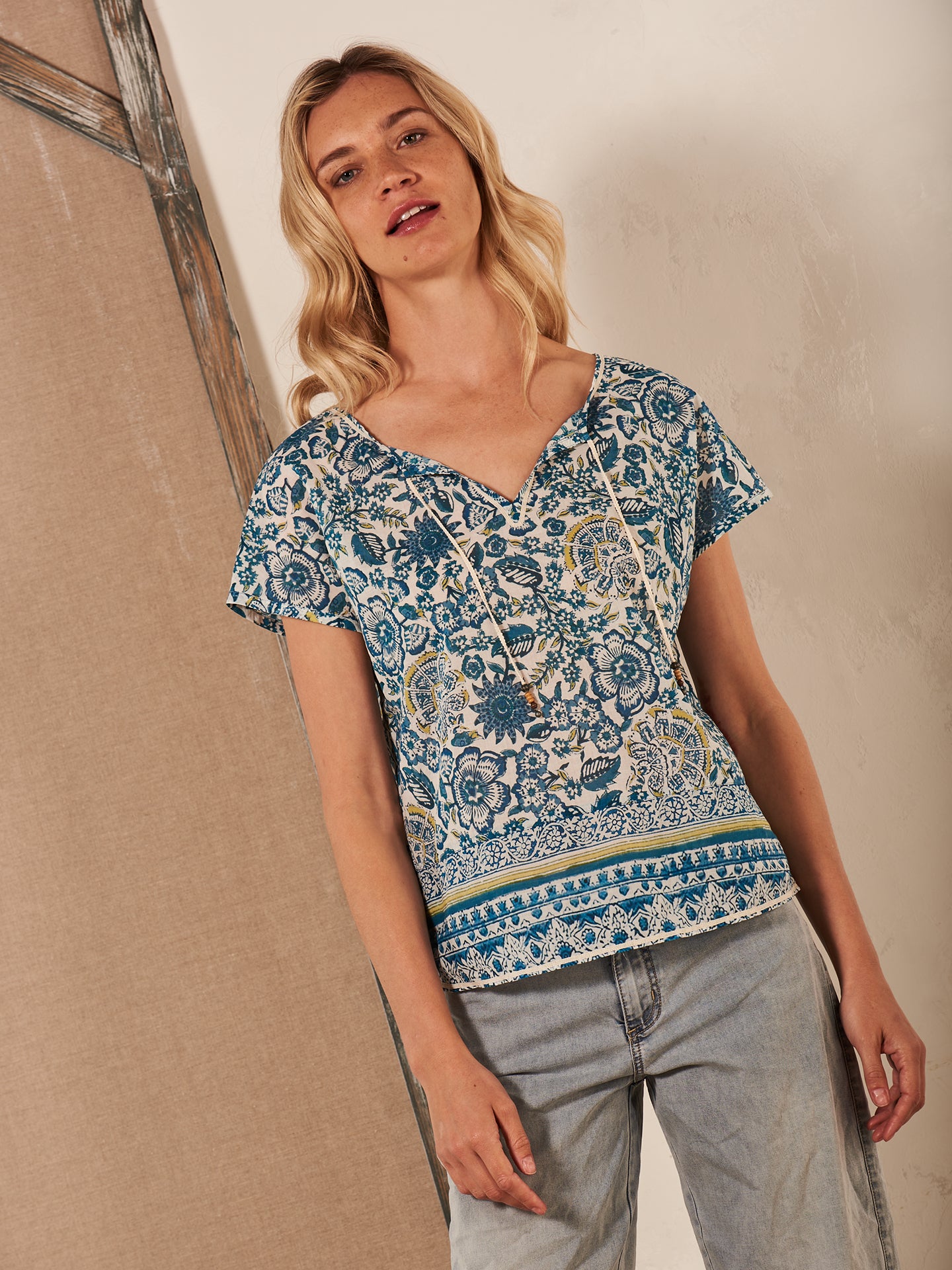 Blusa con stampa