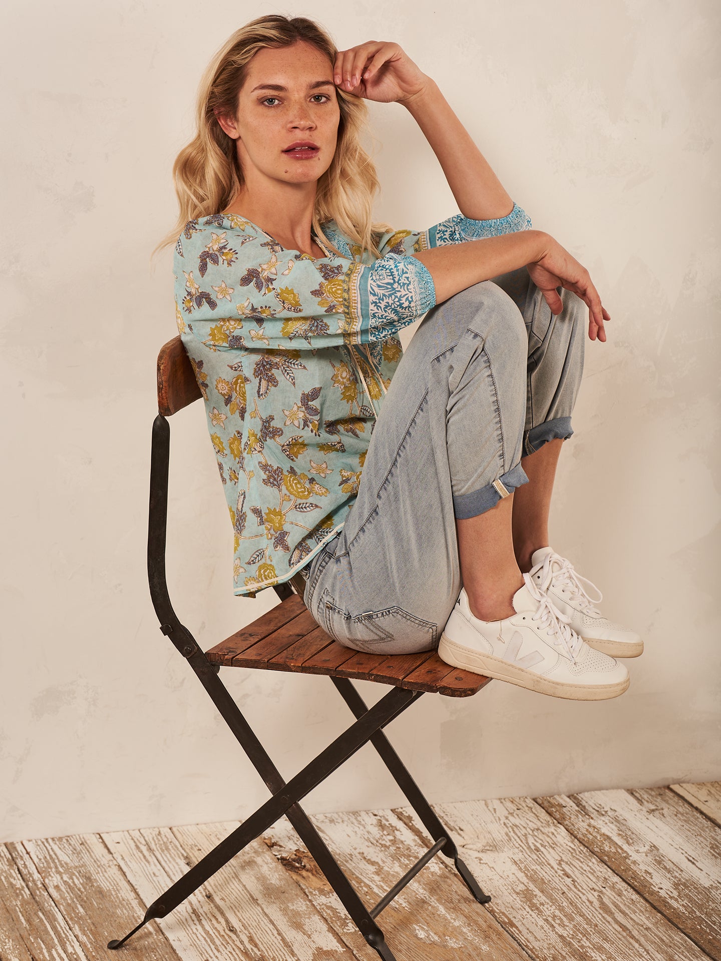 blouse à manches 3/4