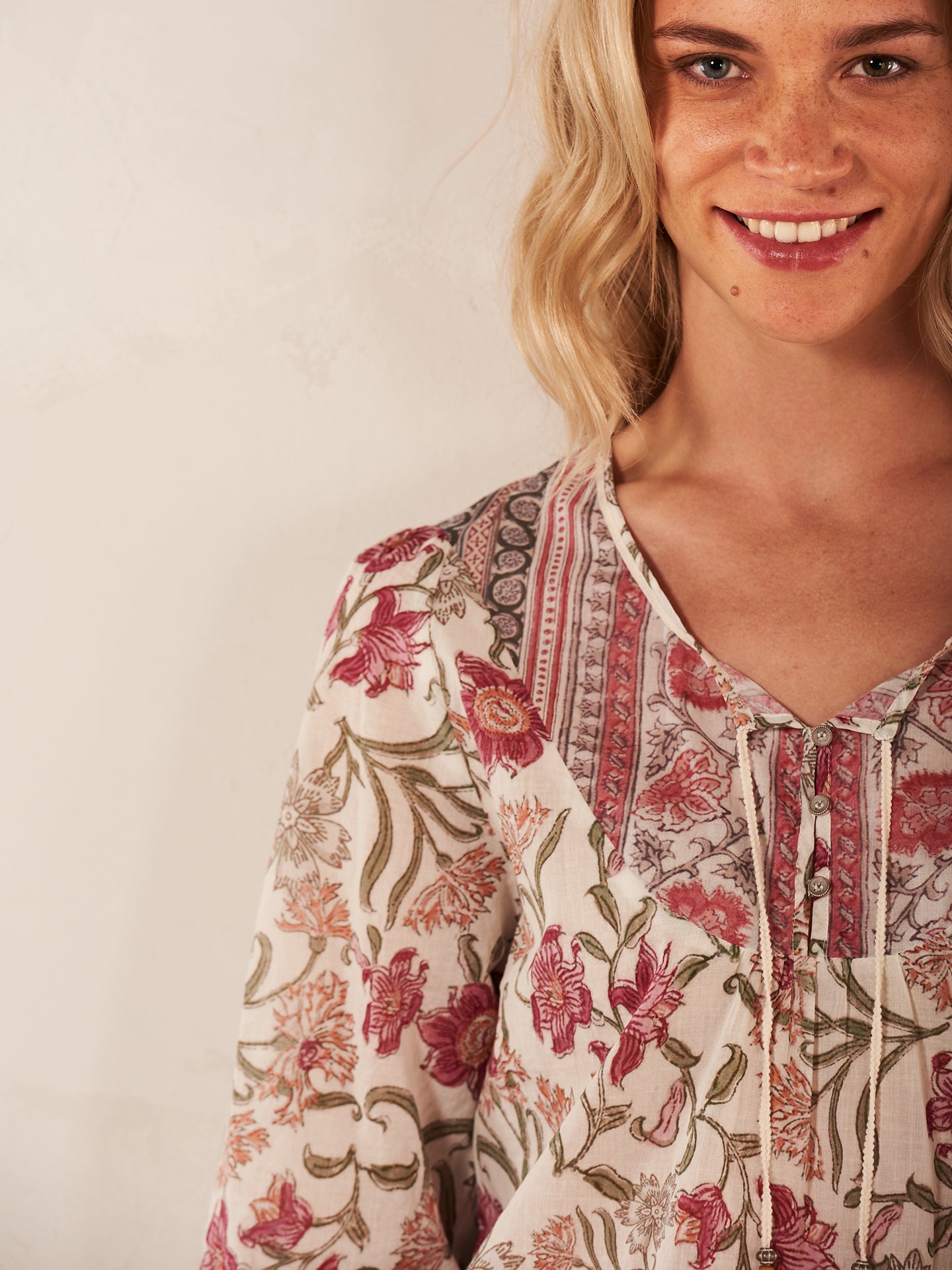 blouse à manches 3/4