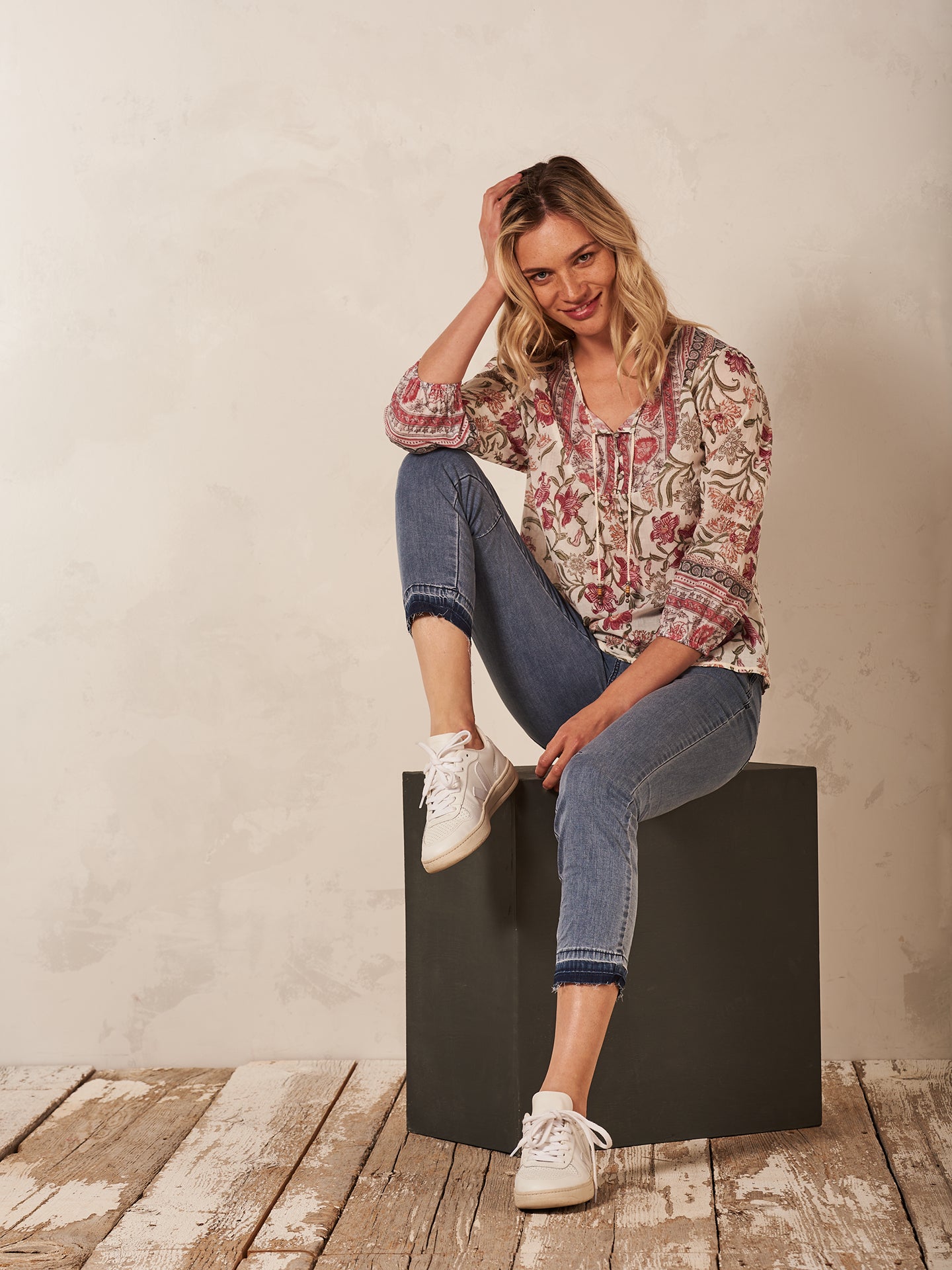 blouse à manches 3/4