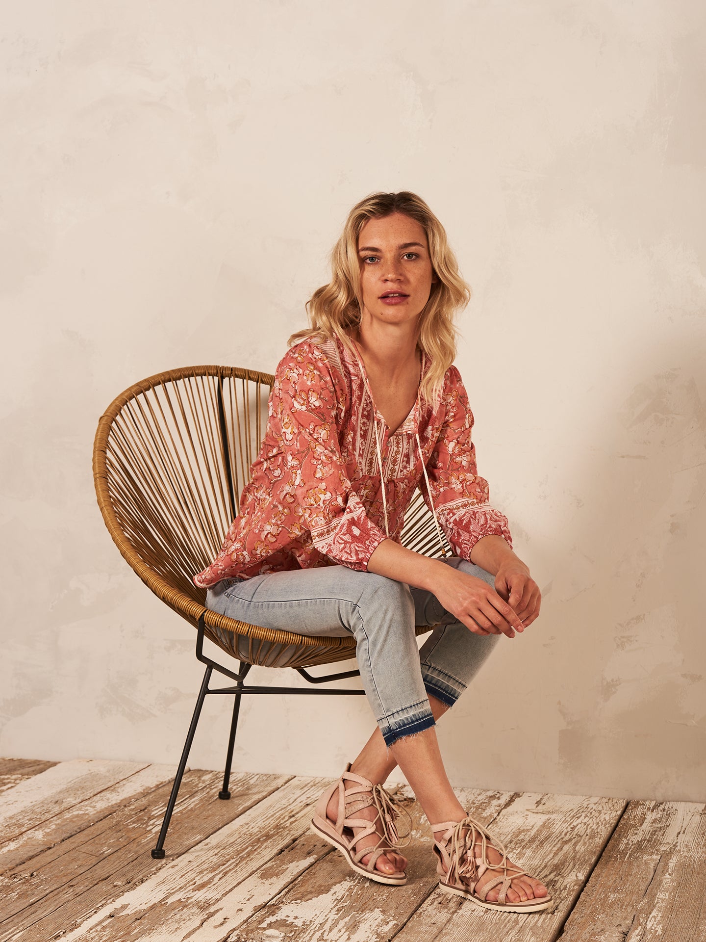 blouse à manches 3/4