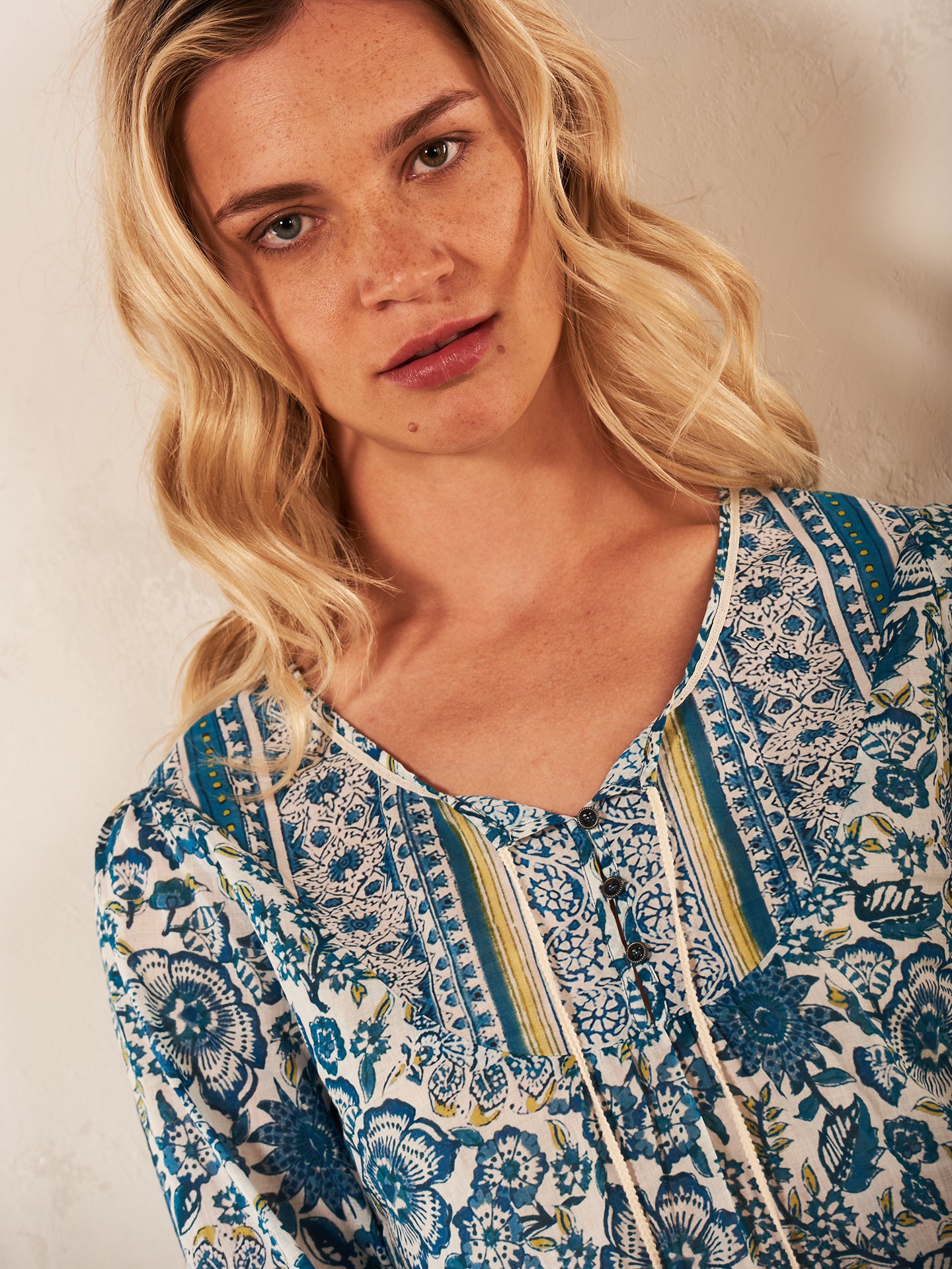 blouse à manches 3/4