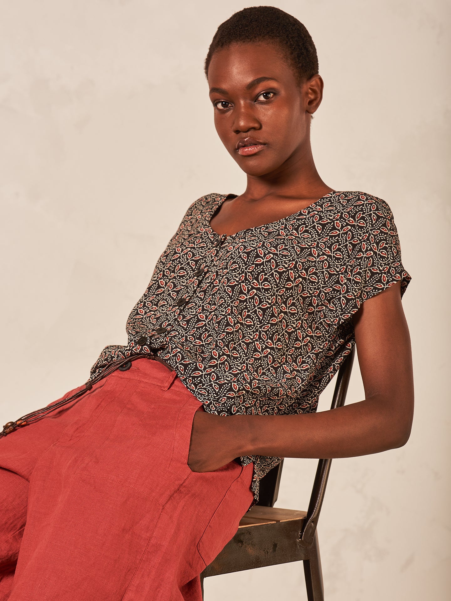 Blusa con stampa
