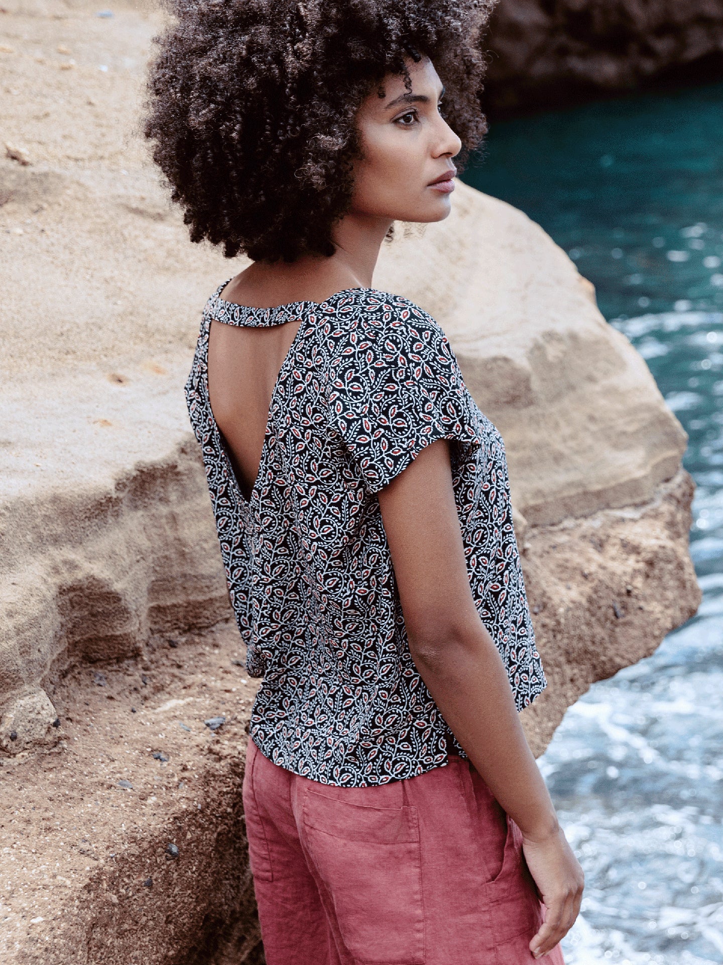 Blusa con stampa