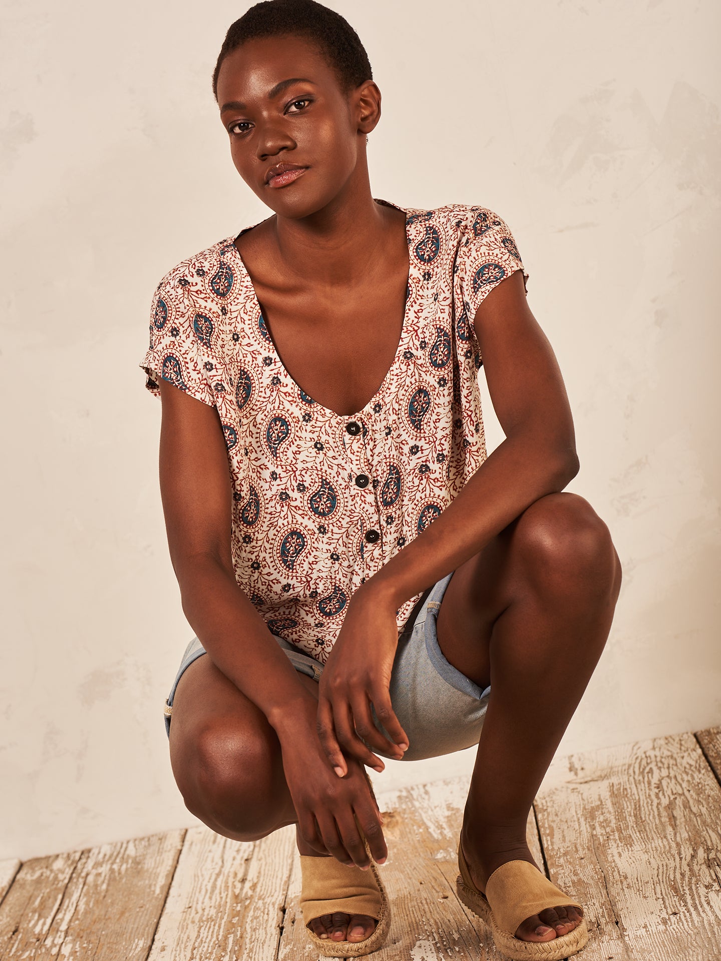 Blusa con stampa