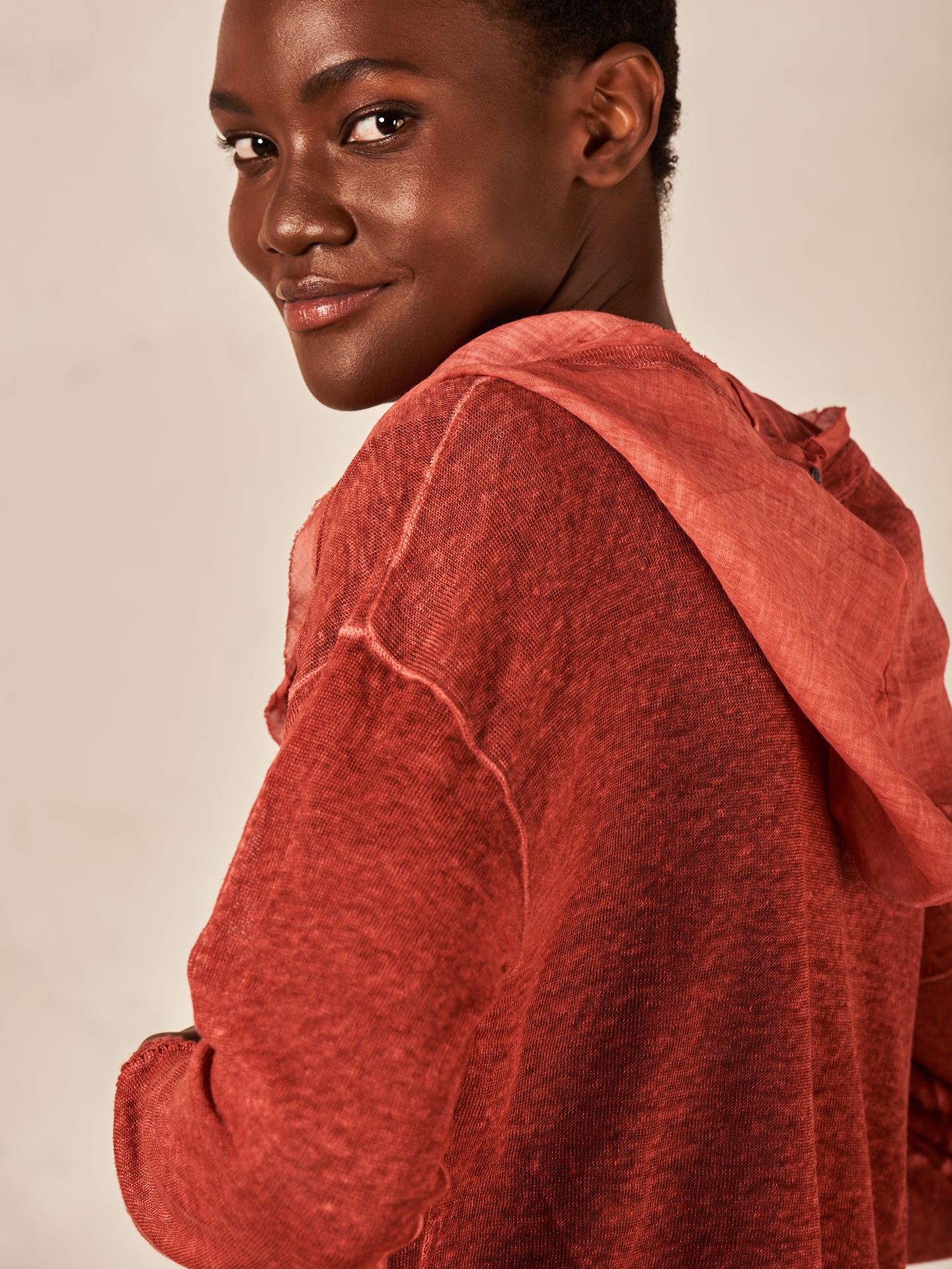 Cardigan with linen