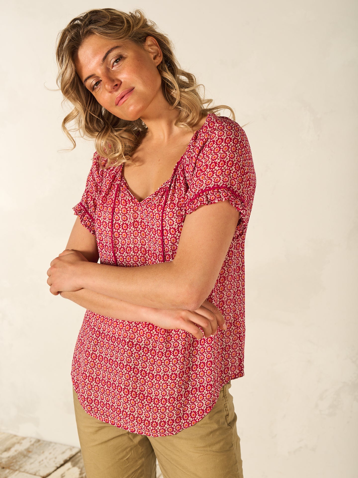 Bluse mit Rüschendetail