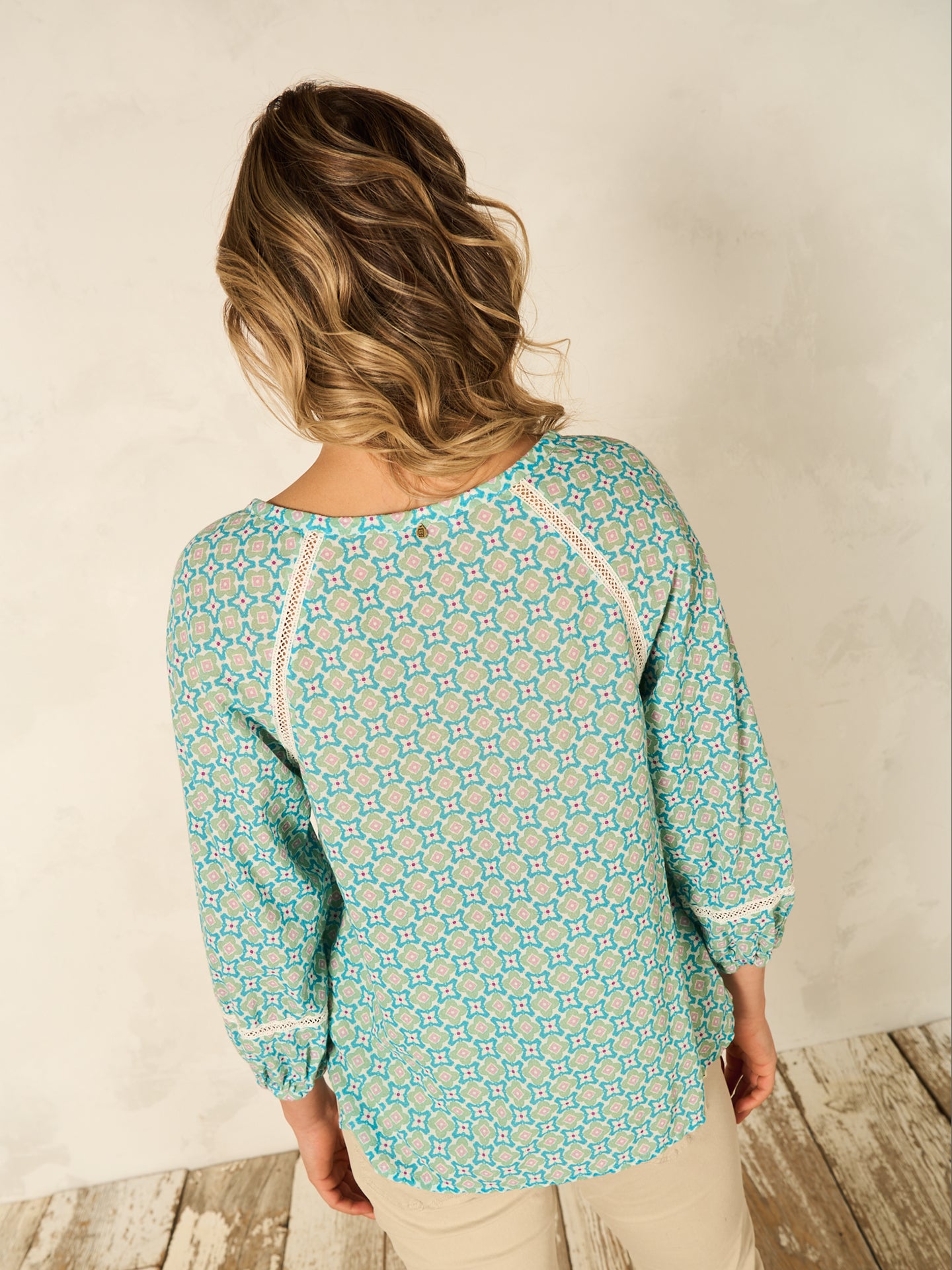 blouse à manches 3/4