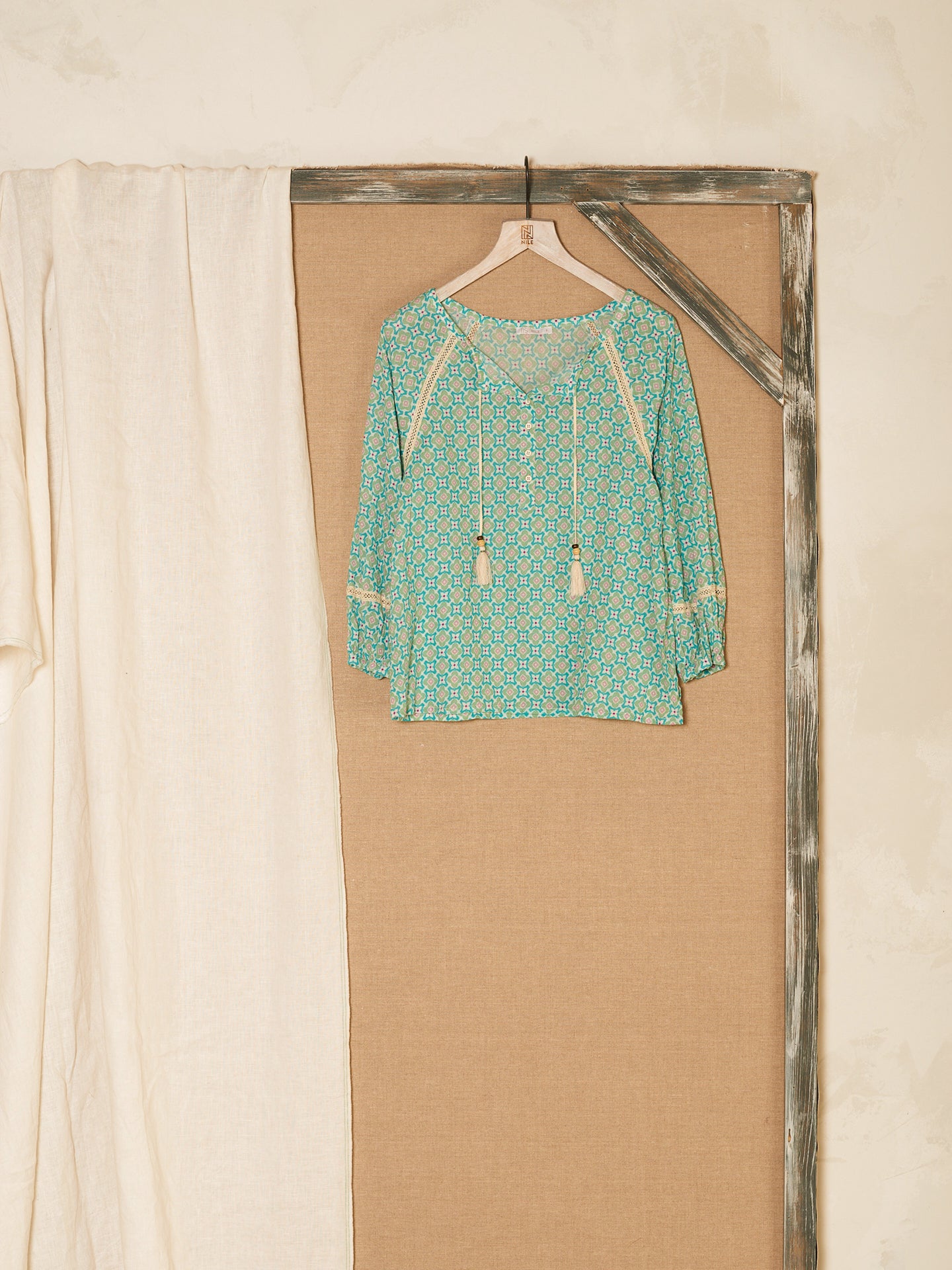 blouse à manches 3/4
