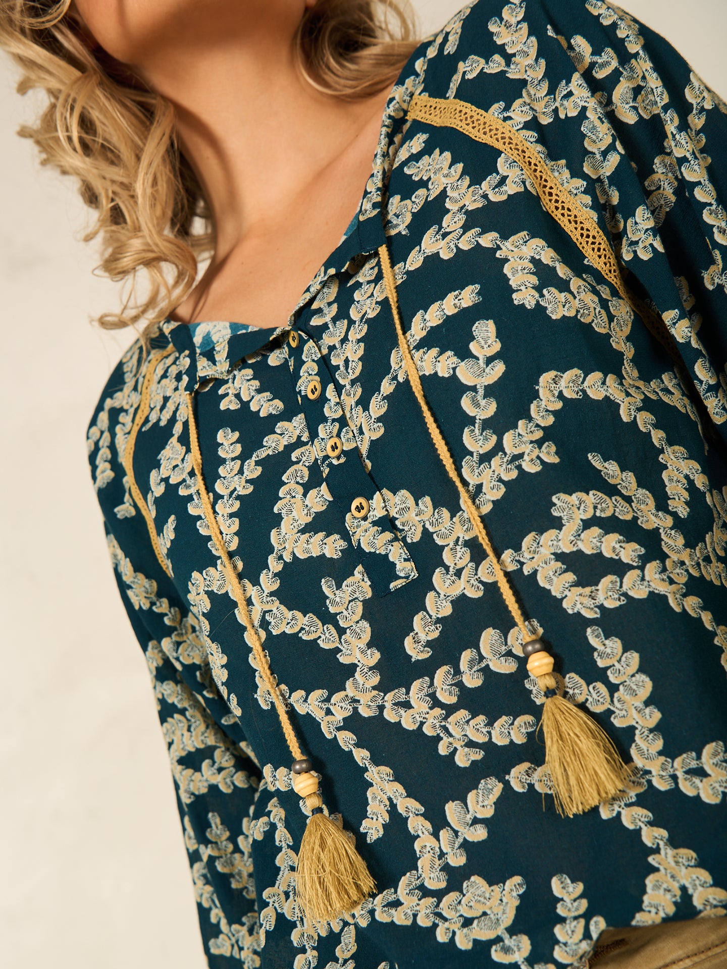 blouse à manches 3/4